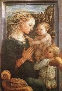 Fra Filippo Lippi Madonna and Child with Two Angels Spain oil painting artist